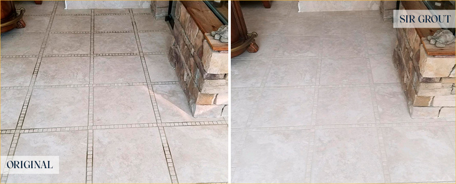 Floor Expertly Restored by Our Tile and Grout Cleaners in Port Royal, SC